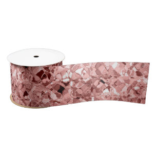 Elegante Rose Gold Glitzer Sparkle Satinband