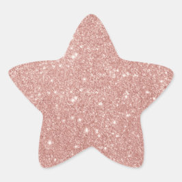 Elegante Rose Gold Glitzer Star Sticker
