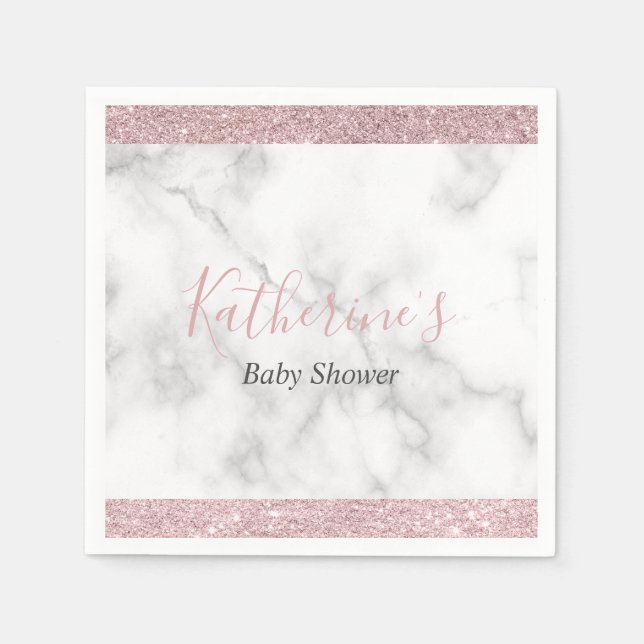 Elegante Rose Gold Glitzer Whirlpool Kinderdusche Serviette (Vorderseite)