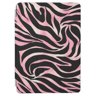 Elegante Rose Gold Glitzer Zebra Black Animal Prin iPad Air Hülle