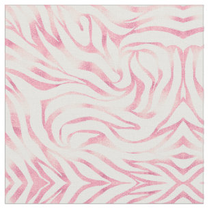 Elegante Rose Gold Glitzer Zebra Weißes Tier Print Stoff