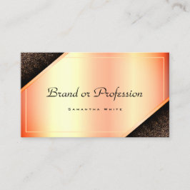 Elegante Rose Gold Gradient und Öffnungszeiten Visitenkarte