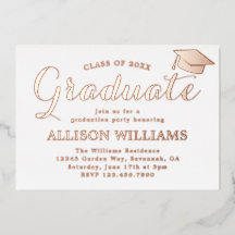 Elegante Rose Gold Graduation Party