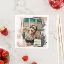 Elegante Rose Gold Graduation Party Napkins Serviette