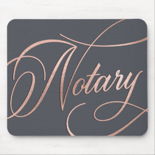Elegante Rose Gold & Gray Notary Loan Agent Mousepad
