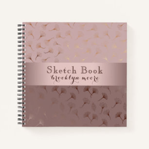 Elegante Rose Gold Hand Drawn Floral Journal/ Notizbuch