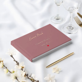 Elegante Rose Gold Hochzeiten Jubiläum Keepake Gästebuch
