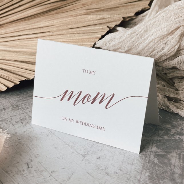 Elegante Rose Gold-Kalligraphie für meine Mama Hoc Karte (Von Creator hochgeladen)