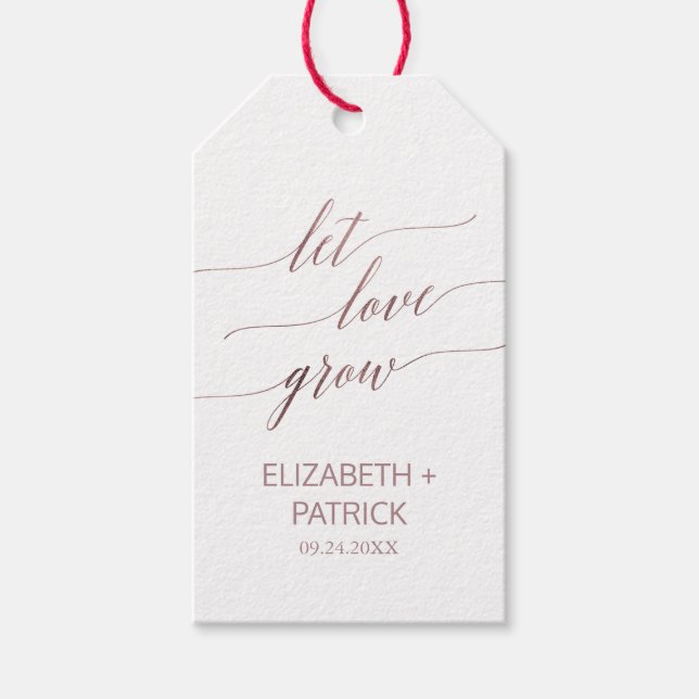 Elegante Rose Gold Kalligraphie Gelassen Liebe wac Geschenkanhänger (Vorderseite)