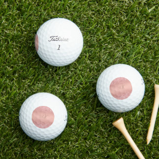 Elegante Rose Gold Luxe Schimmer-Monogramm Golfball