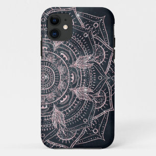 Elegante Rose Gold Mandala Gray Nebel Design Case-Mate iPhone Hülle