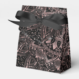 Elegante Rose Gold Mandala Punkte und Marmor Kunst Geschenkschachtel