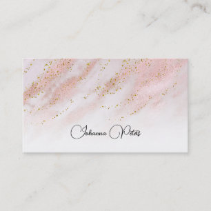 elegante Rose Gold Marmor IMITATE Glitzer Business Visitenkarte