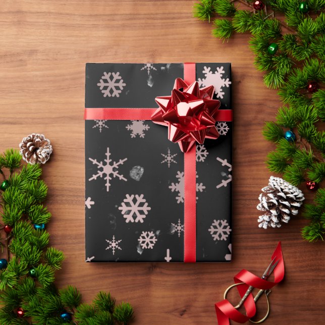 Elegante Rose Gold & Marmor Weihnachten Geschenkpapier (Feiertagsgeschenk)