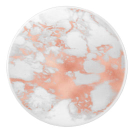 Elegante Rose Gold Marmoreffekt-Schubladen Keramikknauf