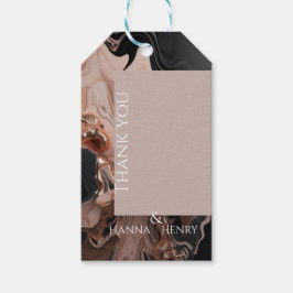 Elegante Rose Gold Marmorstruktur Geschenkanhänger