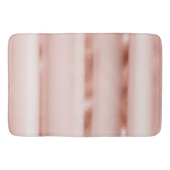 Elegante Rose Gold Metallic Badematte (Vorderseite)