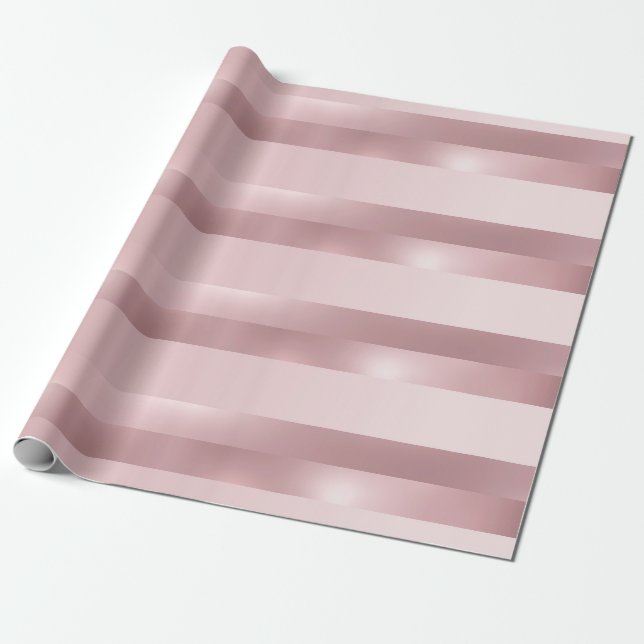 Elegante Rose Gold Metallic Look Moderne Vorlage Geschenkpapier (Ungerollt)