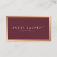 Elegante Rose Gold Metallische Marsala Rot minimal