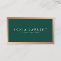 Elegante Rose Gold Metallwald Grün minimalistisch
