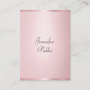 Elegante Rose Gold Moderne Kalligraphie Beruflich Visitenkarte