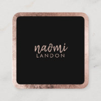 Elegante Rose Gold Moderne Quadratzoll Schwarz