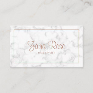 Elegante Rose Gold Moderner Marmor Visitenkarte