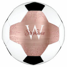 Elegante Rose Gold Monogram Sparkle