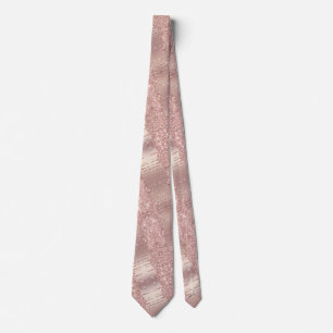 Elegante Rose Gold Neck Tie Blush Glitzer Tropfen Krawatte