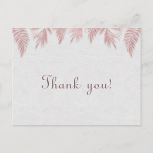 Elegante Rose Gold Palm Blätter Hochzeit Vielen Da Postkarte