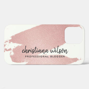 ELEGANTE ROSE GOLD PINK BRUSH STROKE KALLIGRAPHIE Case-Mate iPhone HÜLLE