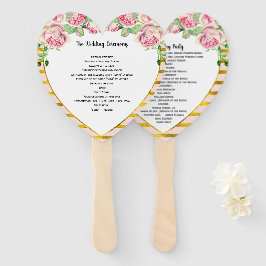 Elegante Rose Gold Rosa Herzform Fächer