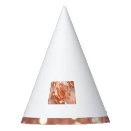 Elegante Rose Gold Rose Glitzer Party Partyhütchen
