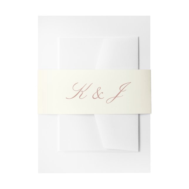 Elegante Rose Gold Script Shiny Champagne Wedding Einladungsbanderole (Vorderseite Beispiel)