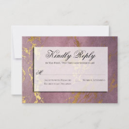 Elegante Rose & Gold UAWG Bitte beantworten RSVP Karte