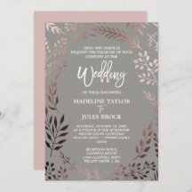Elegante Rose Gold und Grau | Feierliche Hochzeit