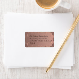 Elegante Rose Gold Wedding Address Labels Adressaufkleber