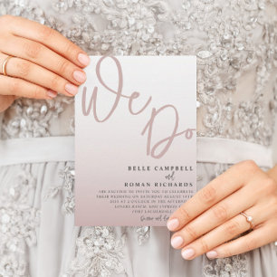 Elegante Rose Gold Wir Hochzeit Einladung