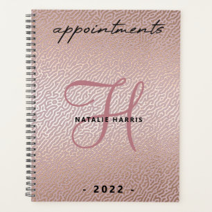 Elegante Rose Goldenes Chic Terminkalender Planer