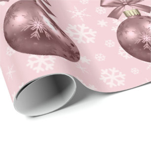 Elegante Rose Goldenes Weihnachtsgeschenk Geschenkpapier