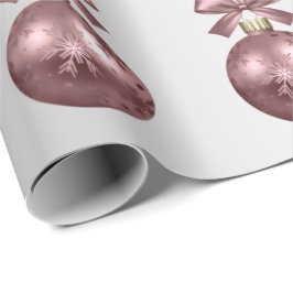Elegante Rose Goldenes Weihnachtsgeschenk Geschenkpapier