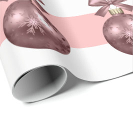 Elegante Rose Goldenes Weihnachtsgeschmack Geschenkpapier