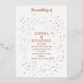 Elegante Rose Goldfolie Folieneinladung