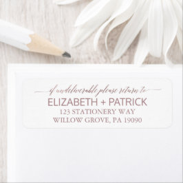 Elegante Rose Goldkalligraphie Hochzeit