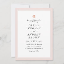 Elegante Rose Goldmedaille Minimalistische Hochzei