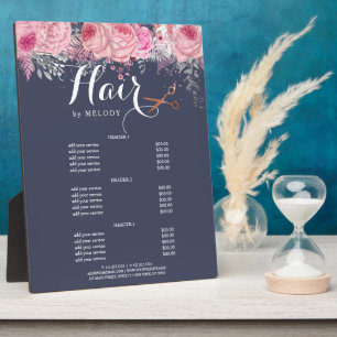 Elegante Rose Goldschere Fotoplatte