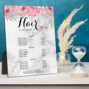 Elegante Rose Goldschere Fotoplatte