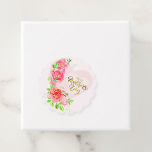 Elegante Rose Herz Happy Mother’s Day Party Geschenkanhänger