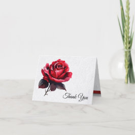 Elegante Rose Hochzeit Dankeskarte