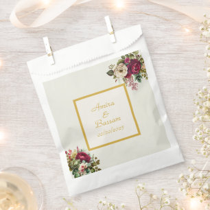 Elegante Rose Hochzeit Geschenktütchen